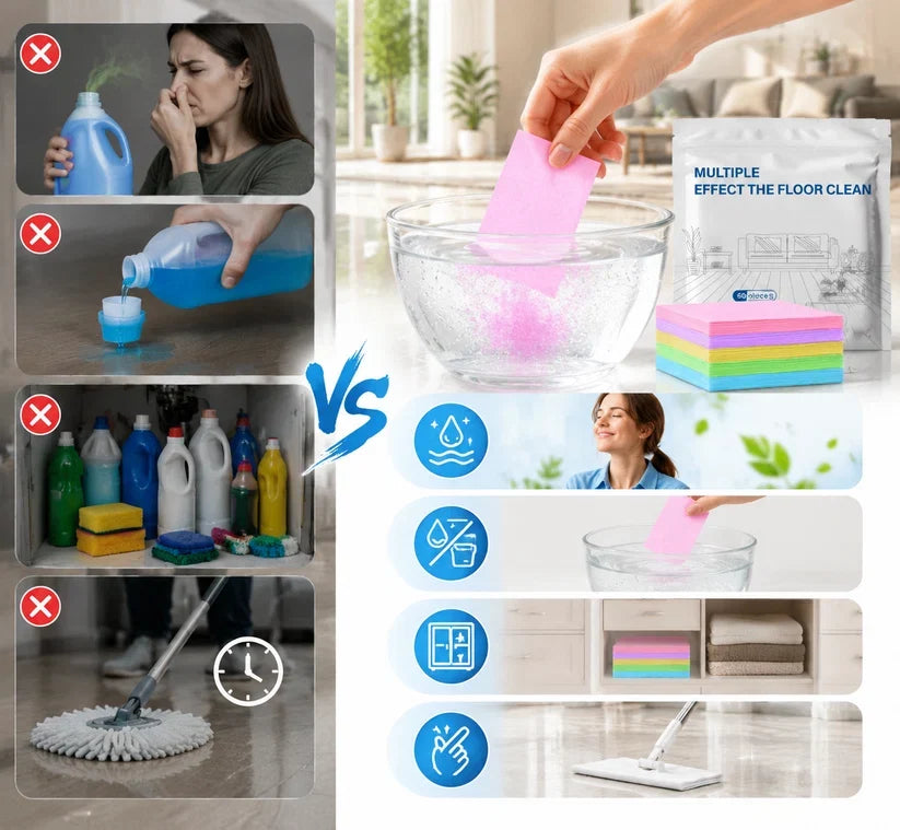 Multiple Effect The Floor Clean Tablets for Mopping, Quick Shine Cleaner