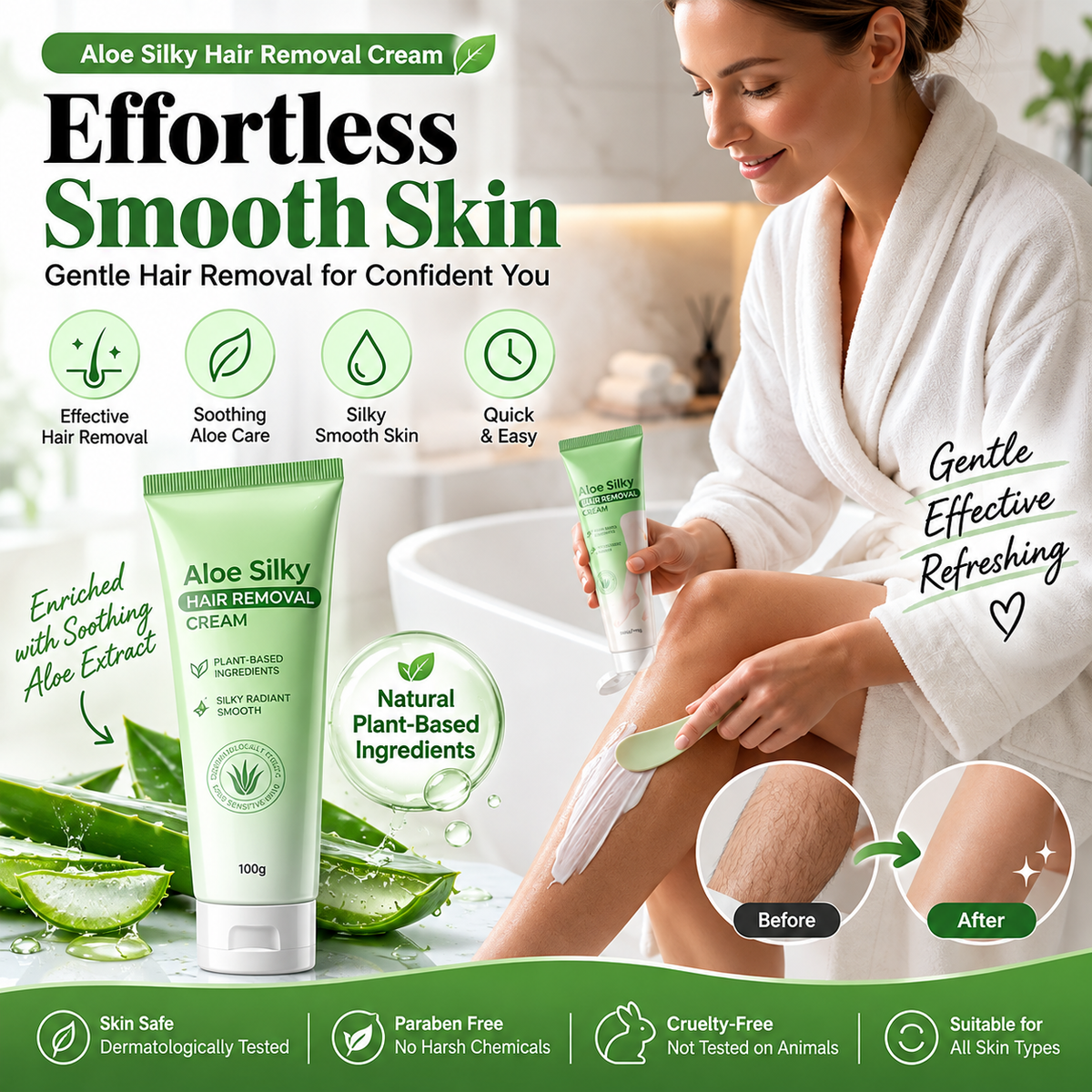 🌿50% OFF NOW! Gentle Aloe Vera Hair Removal Cream