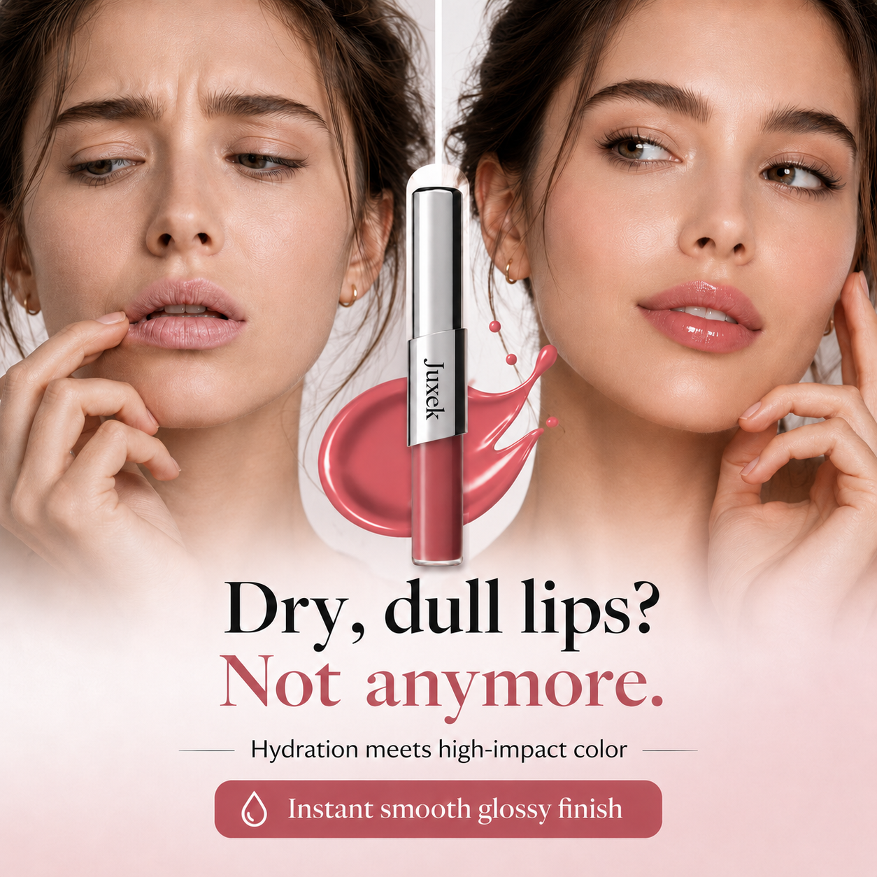 Perfect Twin Lip — Dual-Ended Liquid Lipstick with Velvet Matte Color and Glossy Shine