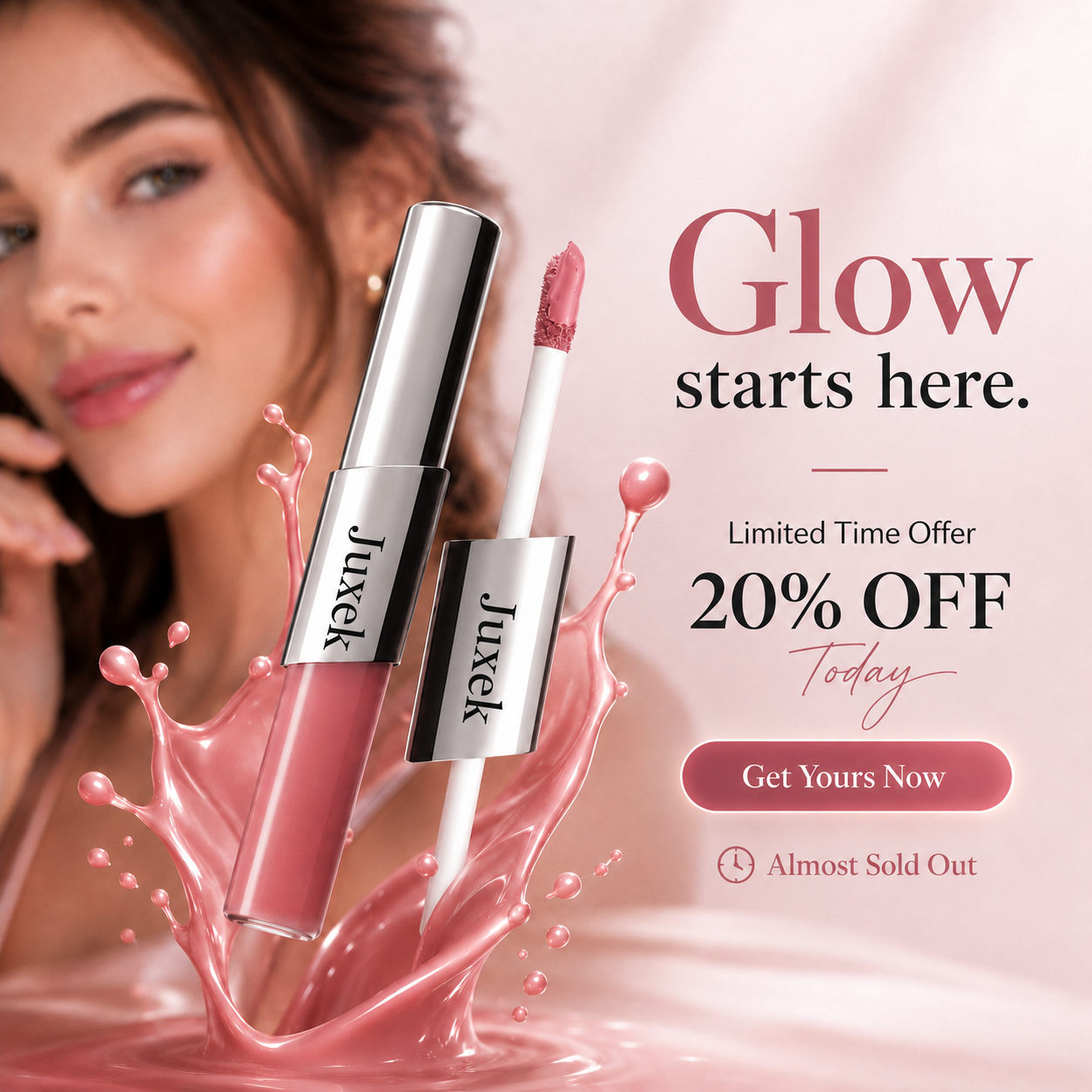 Perfect Twin Lip — Dual-Ended Liquid Lipstick with Velvet Matte Color and Glossy Shine