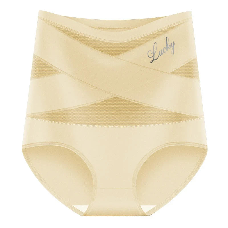 🌸Last Day-Buy 1 Get 3 Packs✨Plus-Size High-Waist Cross Tummy Control Panties